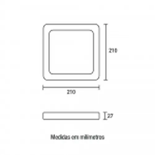 Painel LED Play ABS Sobrepor Quadrado 18W Bivolt 6.500K - Branco Blumenau