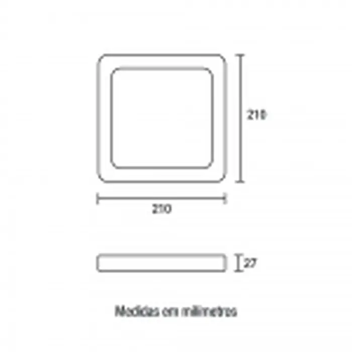 Painel LED Play ABS Sobrepor Quadrado 18W Bivolt 6.500K - Branco Blumenau