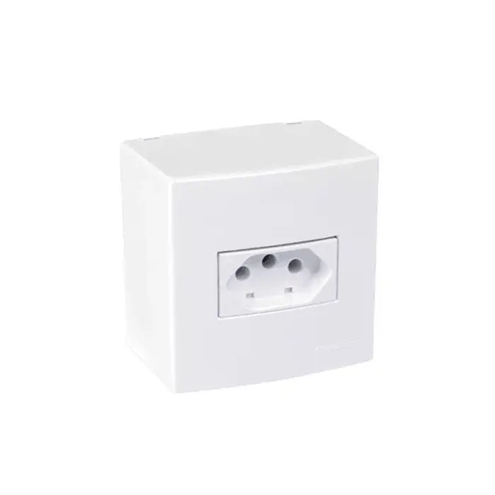 Caixa Sobrepor 75x75 1 Tomada 20A Sleek Margirius