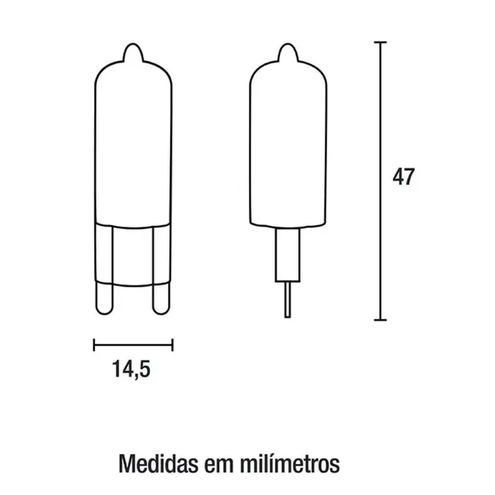 Lâmpada LED G9 127V 2,5W 2.700K Blumenau