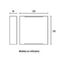 Arandela LED Clean Quadrada 2 Fachos 3W 3.000K - Branco Blumenau - imagem 2