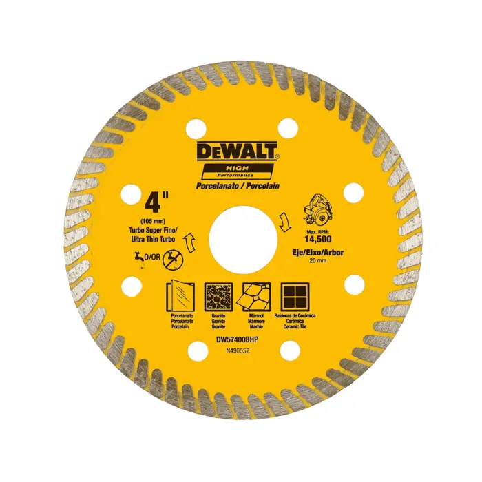 Disco Diamantado Porcelanato 4" (105mm) - Serra Mármore - DEWALT