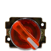 Chave seletora Iluminada Metálica XB2-BK3565 3 Posições Amarelo 24Vcc/Vca 2NA SIibratec - imagem 1