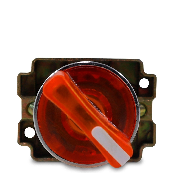 Chave seletora Iluminada Metálica XB2-BK3565 3 Posições Amarelo 24Vcc/Vca 2NA SIibratec