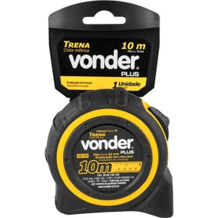Trena curta de aço 10 m x 25 mm VONDER PLUS