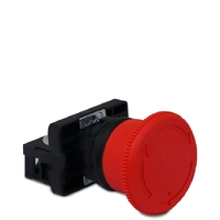 Botão de Emergência XB2-ES542 Plástico Vermelho Com Trava (Gira para Destravar) Com 1NF Sibratec - imagem 1