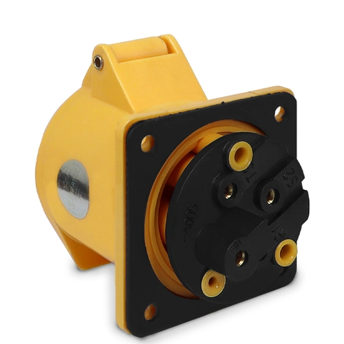 Tomada de Embutir 424-4 - 3P+T 4H 127Vca/32A Amarelo IP44 