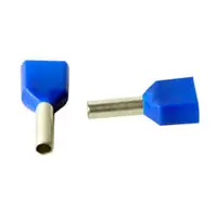 Terminal Tubo Duplo 16mm Azul Lukma - imagem 1