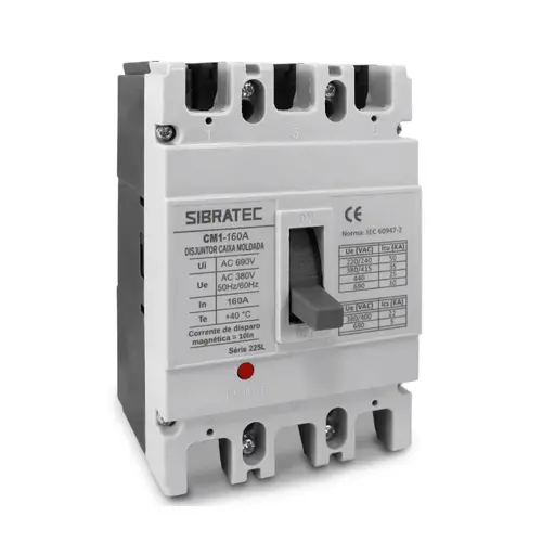Disjuntor Caixa Moldada Trifásico CM1 - Sibratec