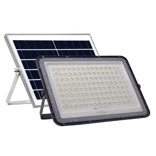 Refletor LED SOLAR 100W IP66 6.500K - Preto Blumenau