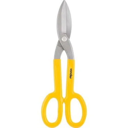 Tesoura 12", para chapas, modelo americano, corte reto, VONDER