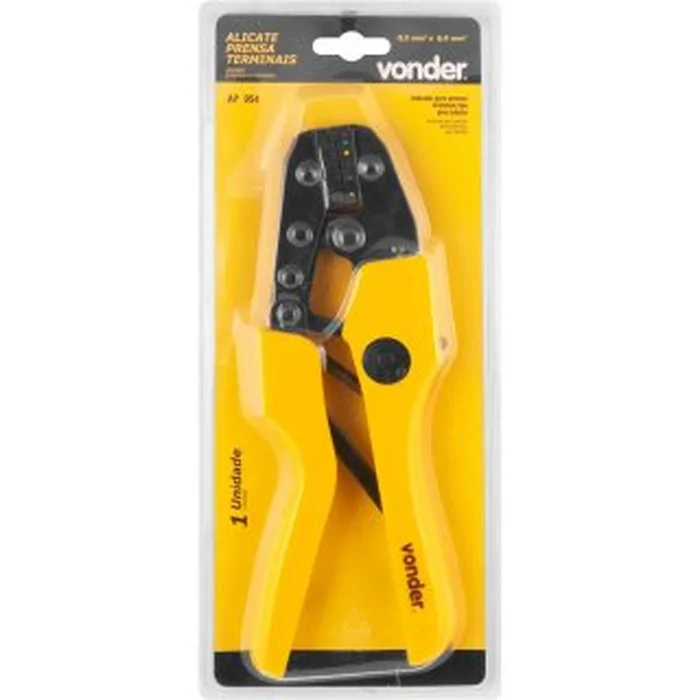 Alicate Prensa Terminais, Tubular, 0,5 mm² a 6,0 mm², AP 054, VONDER