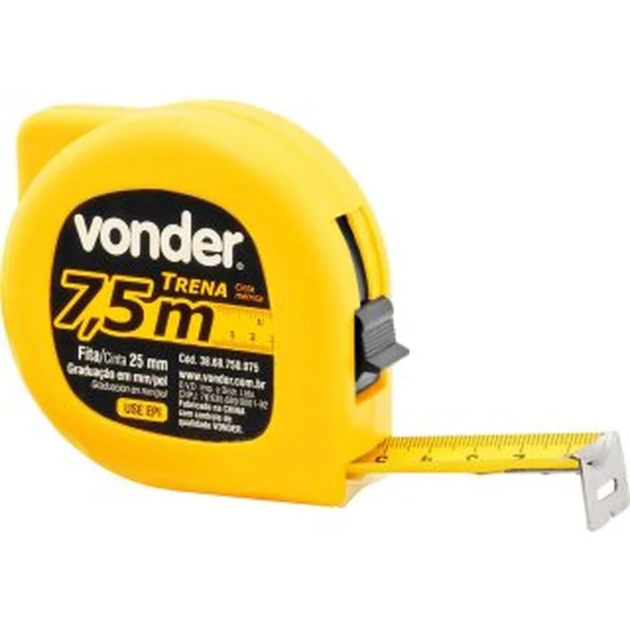 Trena de aço 7,5 m x 25 mm VONDER
