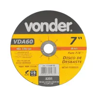 Disco de desbaste 180,0 mm x 6,4 mm x 22,23 mm, VDA 60 - VONDER - imagem 1