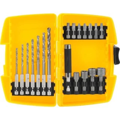 Jogo combinado, brocas e bits, com 19 peças, VONDER