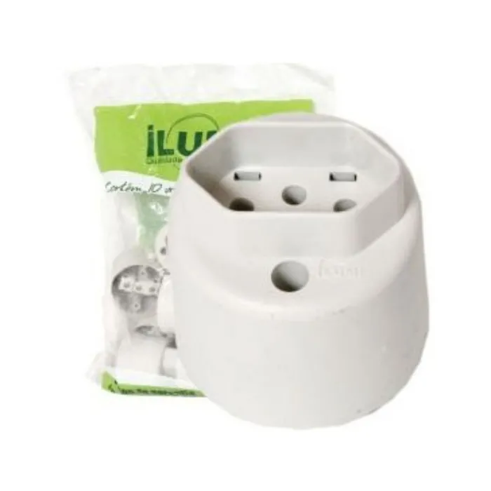 Tomada Redonda Sobrepor 2P+T 20A/250V Ilumi