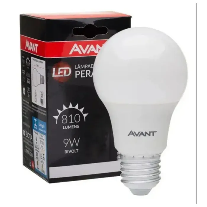 Lâmpada LED Pera 9W 6500K 810 Lumens AVANT