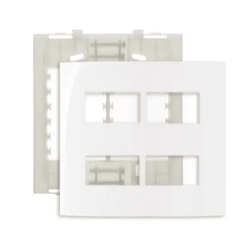 Placa 4X4 4 postos Horizontais Separados + Suporte Sleek Margirius