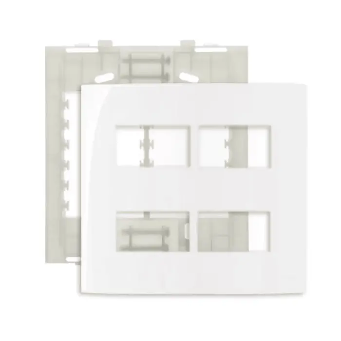 Placa 4X4 4 postos Horizontais Separados + Suporte Sleek Margirius