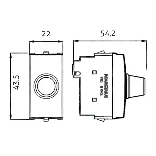 Módulo Variador de Luminosidade e Velocidade Bivolt Sleek MARGIRIUS
