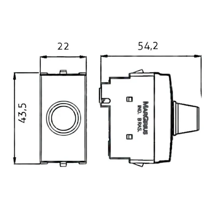Módulo Variador de Luminosidade e Velocidade Bivolt Sleek MARGIRIUS
