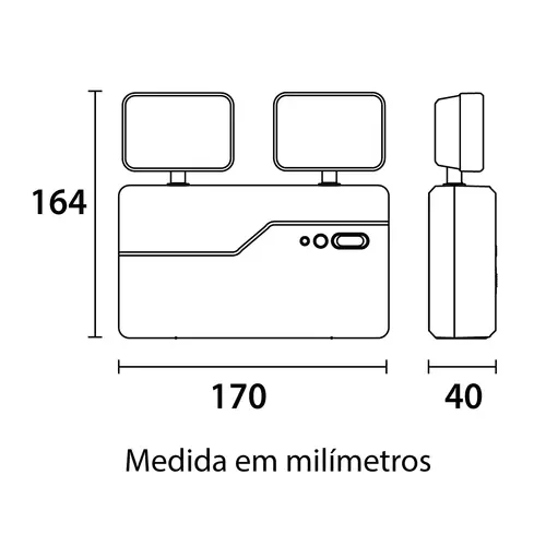 Luminária de Emergência LED 2.200LM 10W 2 Faróis 6.500K - Branco Blumenau