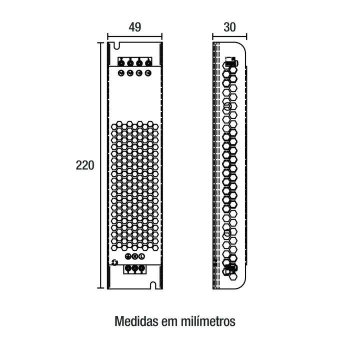 Fonte Colmeia 12V/16.5A Bivolt para Fita LED 200W Blumenau