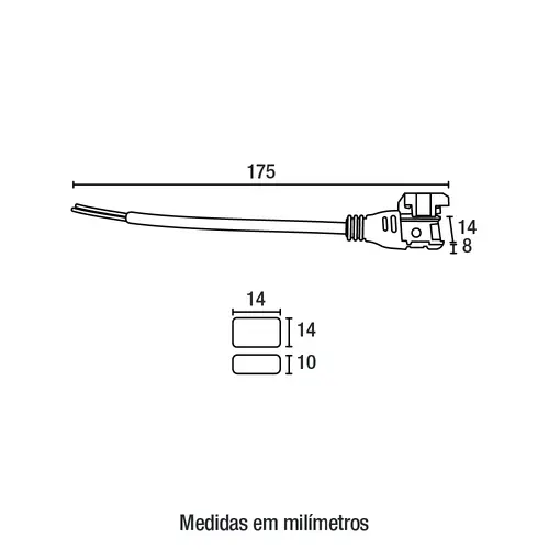 Kit Cabo de Instalação com Terminal de Proteção para Fita De LED BLUMENAU