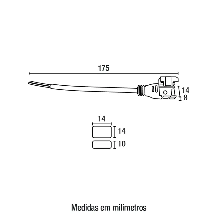 Kit Cabo de Instalação com Terminal de Proteção para Fita De LED BLUMENAU