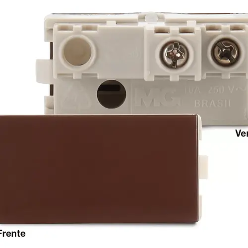 Modulo Interruptor Simples 10A 220V Marrom Sleek Margirius 
