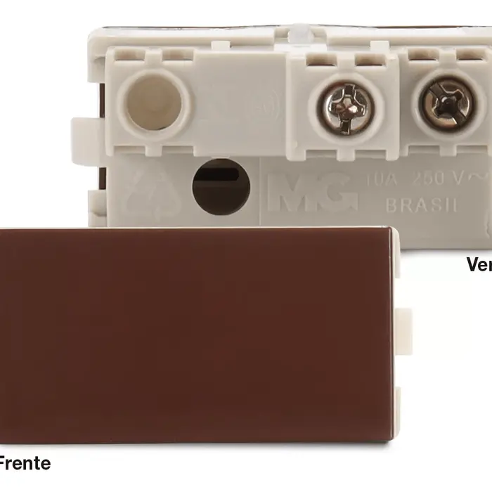 Modulo Interruptor Simples 10A 220V Marrom Sleek Margirius 
