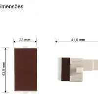 Modulo Interruptor Simples 10A 220V Marrom Sleek Margirius  - imagem 2
