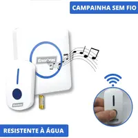 Campainha Wireless Codificada Plugue Enerbras - imagem 1