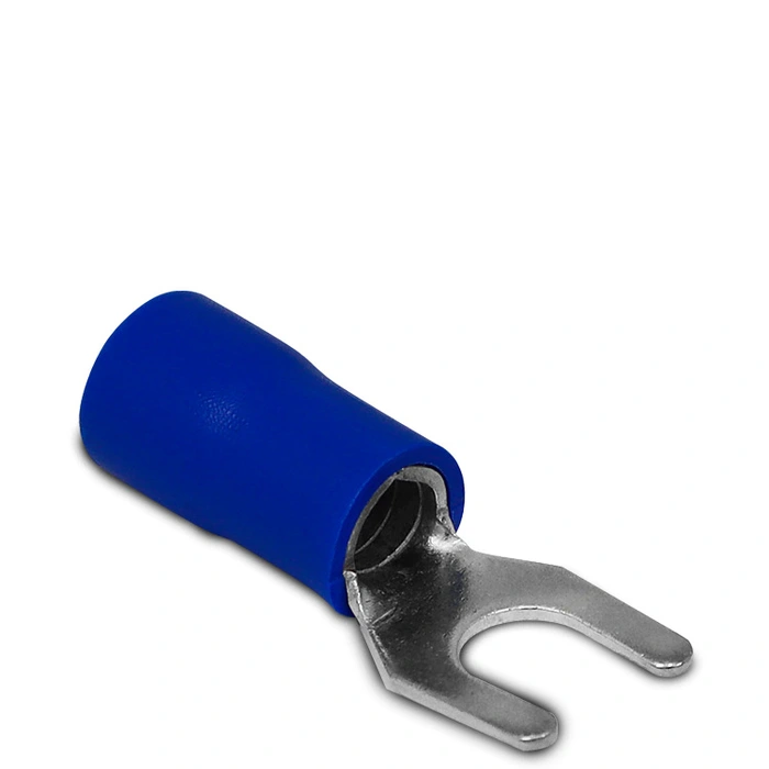 Terminal Pré-Isolado Tipo Forquilha Cabo 16mm² Azul SV 14-8 Sibratec