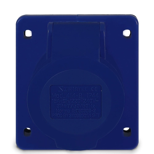 Tomada de Embutir 414-9 - 3P+T 9H 220Vca/16A Azul IP44 