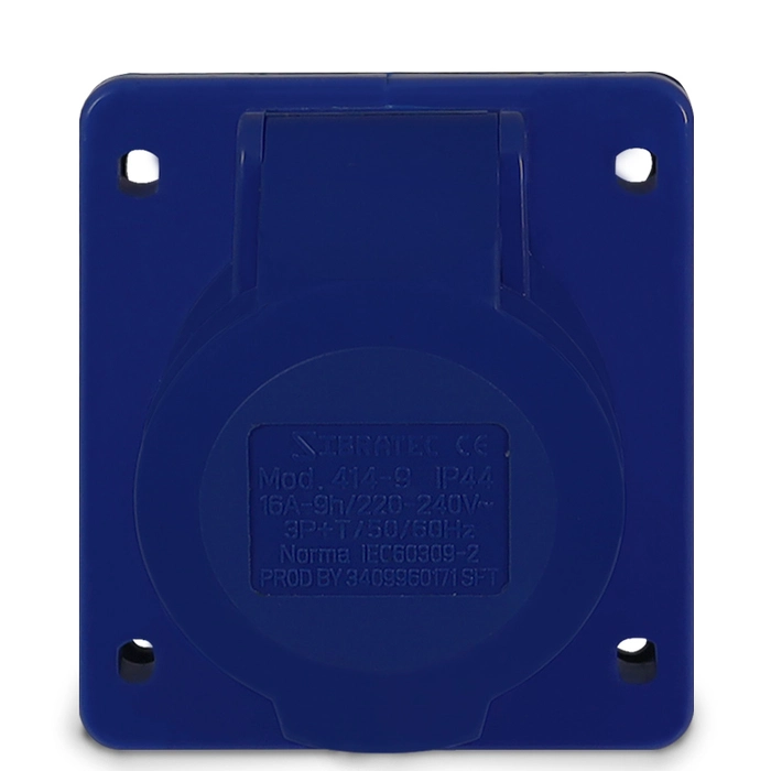 Tomada de Embutir 414-9 - 3P+T 9H 220Vca/16A Azul IP44 