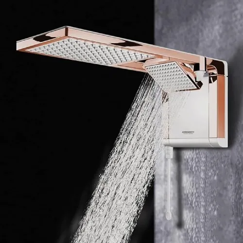 Chuveiro Acqua Duo Ultra Branco Rose Gold 7800W 220V Lorenzetti