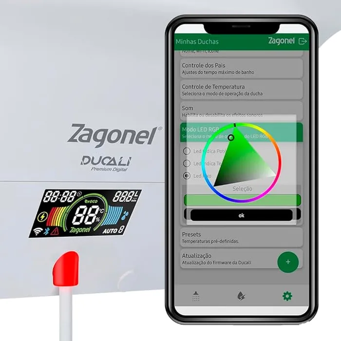 Ducha Ducali Premium Digital 7500W 220V Zagonel