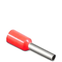 Terminal Pré-Isolado Tubular Simples 1,0mm² Vermelho E1008 Sibratec - imagem 1