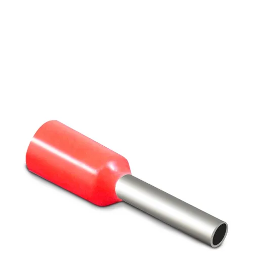 Terminal Pré-Isolado Tubular Simples 1,0mm² Vermelho E1008 Sibratec