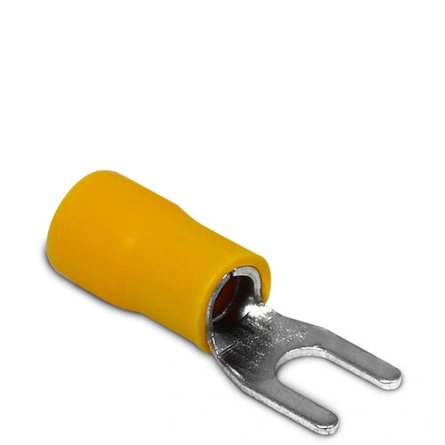 Terminal Pré-Isolado Tipo Forquilha Cabo 6mm² Amarelo SVS 5.5-4 Sibratec