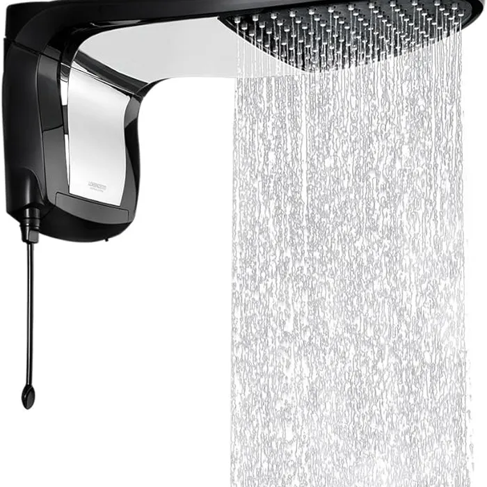 Chuveiro Acqua Wave Ultra, Black Cromado 