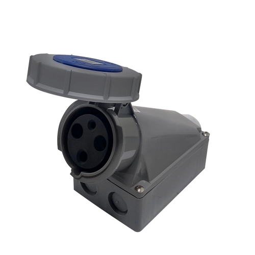 Tomada de parede/sobrepor 1332 - 2P+T 6H 220VAC/63A Azul IP67 