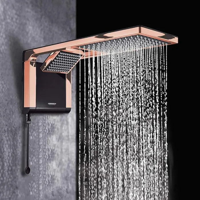 Chuveiro Acqua Duo Ultra Black Rose Gold 7800W 220V Lorenzetti