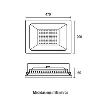 Refletor LED Tech Alumínio 500W 6.500K - Preto - imagem 1