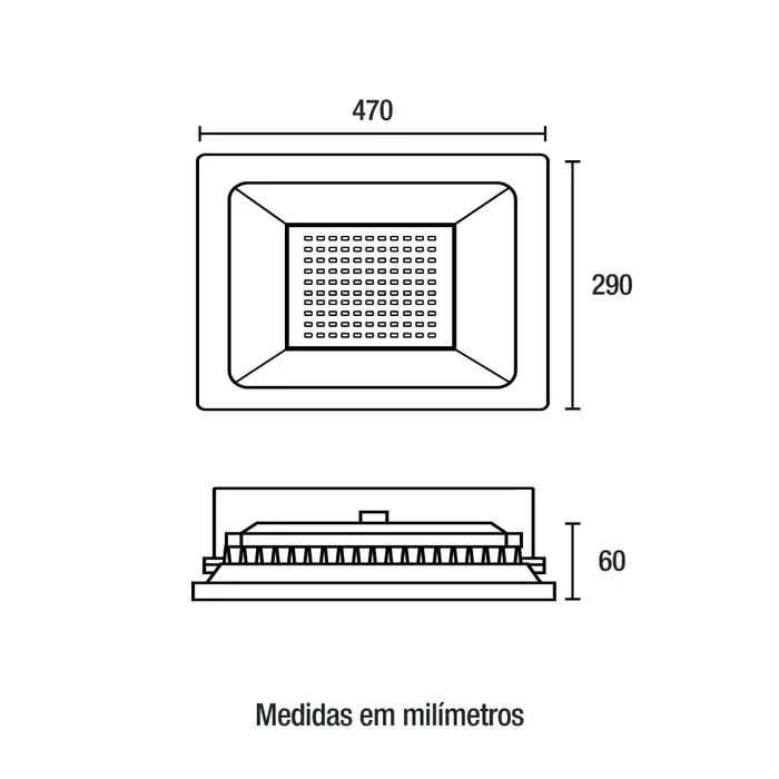 Refletor LED Tech Alumínio 500W 6.500K - Preto