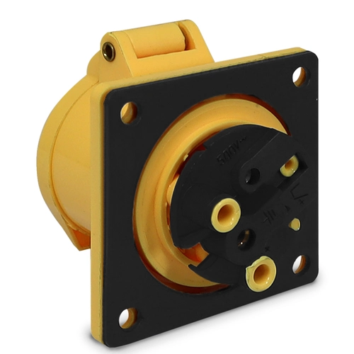 Tomada de Embutir 413-4 - 2P+T 4H 127Vca/16A Amarelo IP44 