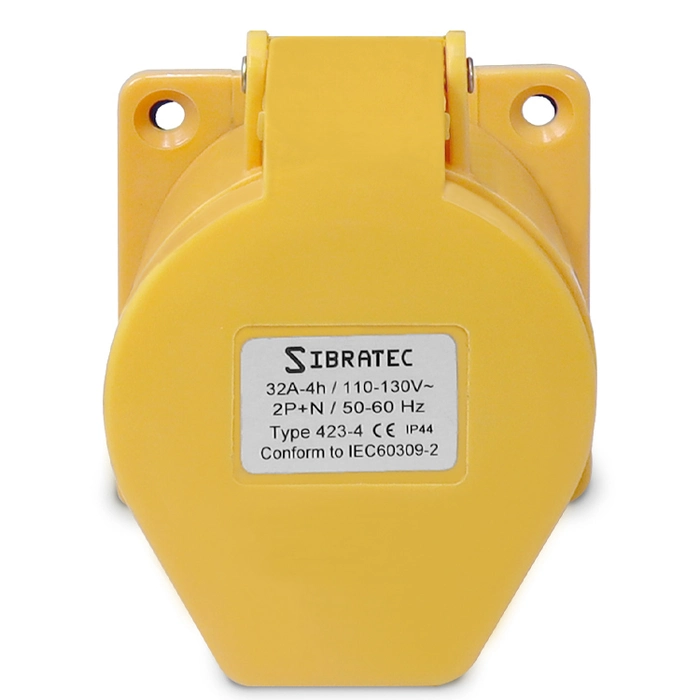 Tomada de Embutir 423-4 - 2P+T 4H 127Vca/32A Amarelo IP44 