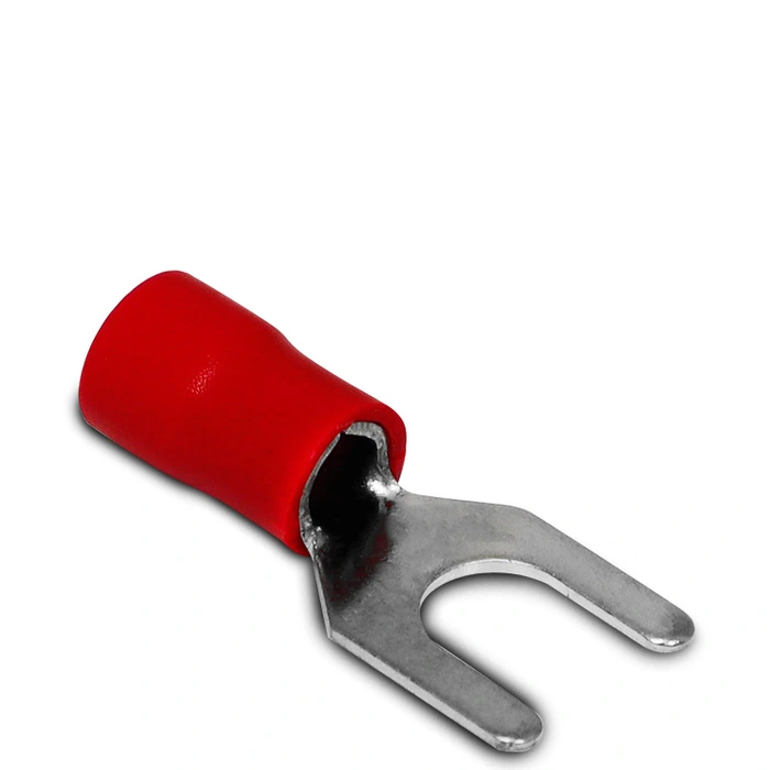 Terminal Pré-Isolado Tipo Forquilha Vermelho Cabo 10mm² SV 8-8 SIBRATEC