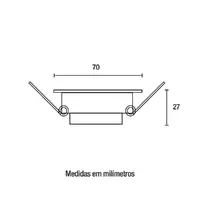 Spot LED Embutir Quadrado 6W 4.100K - Branco Blume - imagem 1